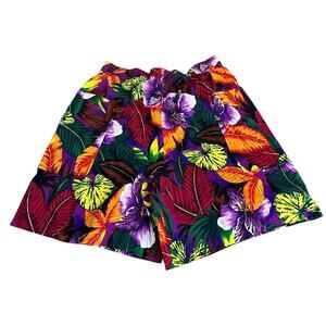 Vintage 80s Hilo Hattie Hawaiian Shorts High Waisted Tropical Print Small